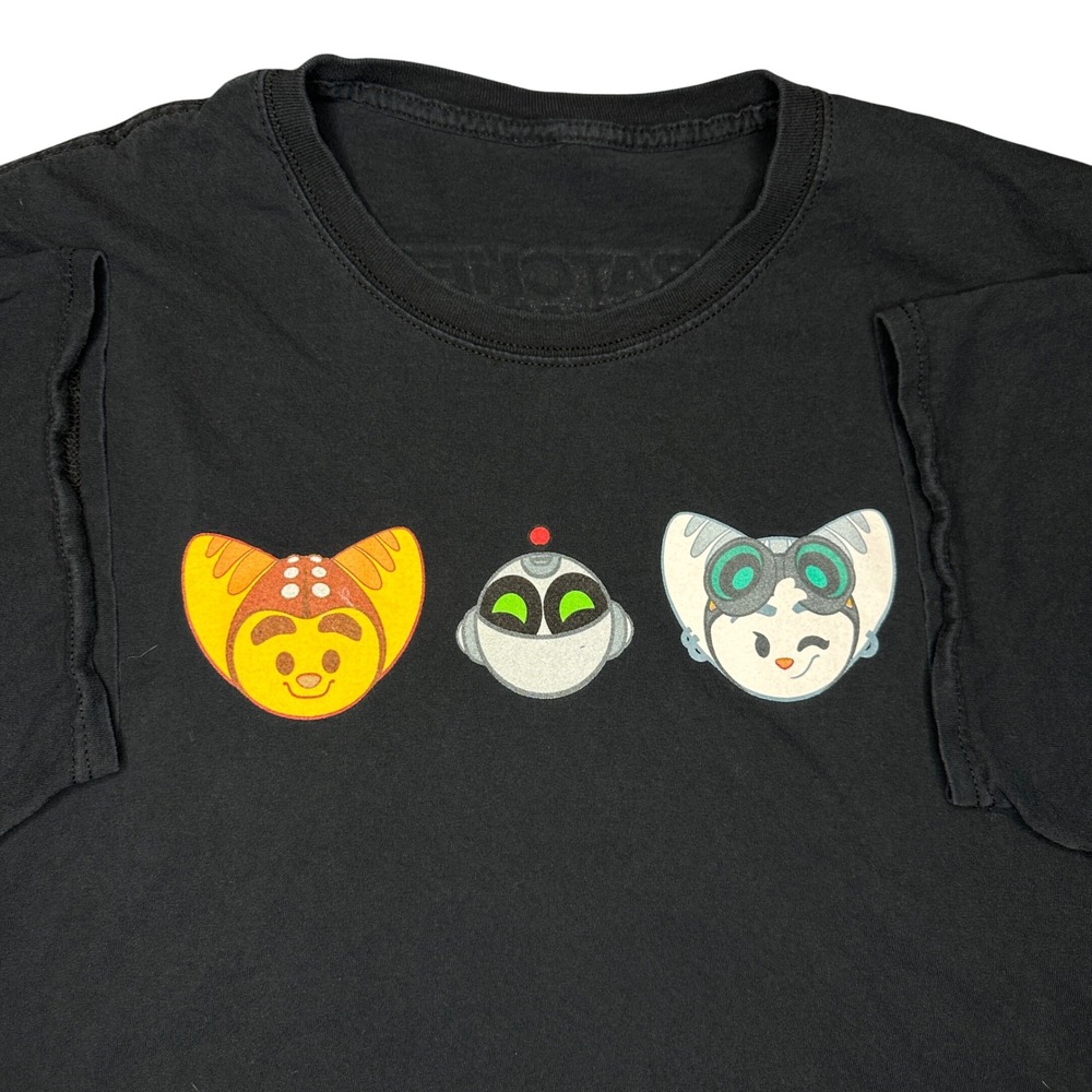 Ratchet & Clank Rift Apart PS5 Promo T-Shirt Black Graphic Tee Sony Mens L